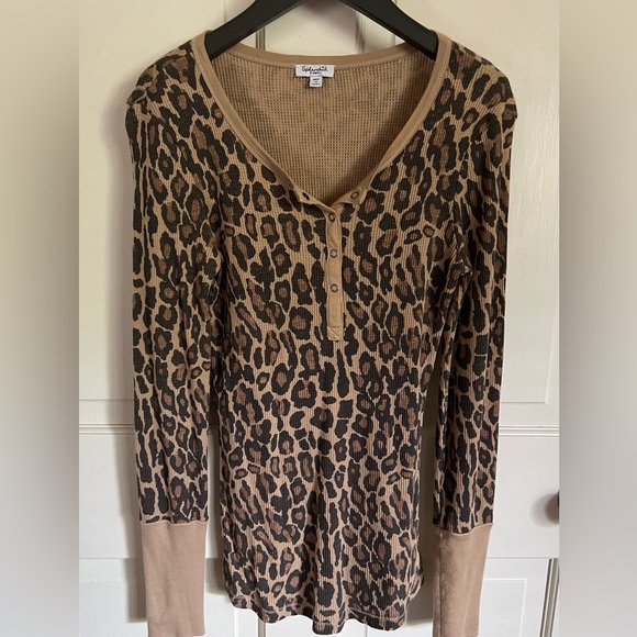 Splendid Tan Ribbed Knit Top - Picture 2 of 5